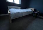 Steigerhouten bed inc nachtkastje, 90 cm, Ophalen of Verzenden, Eenpersoons, Bruin
