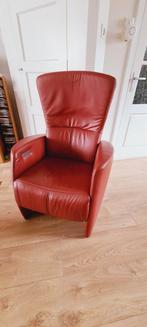relax stoel, echt leer, Huis en Inrichting, Fauteuils, Ophalen, Zo goed als nieuw, Leer, 50 tot 75 cm
