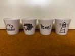 Set van 4 mokken Texel - Kees de Waal, Ophalen of Verzenden, Zo goed als nieuw