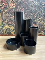 Retro desk organizer pennenbakje zwart West Germany, Verzamelen, Ophalen of Verzenden, Huis en Inrichting