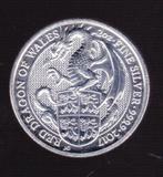 Tudor Red Dragon of Wales 2017 2 oz zilver voor 120 euro, Postzegels en Munten, Edelmetalen en Baren, Ophalen of Verzenden, Zilver