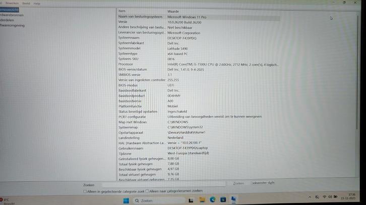 Dell Latitude 5490 - Goede Accu, 8GB RAM, 256GB SSD, Win 11, Computers en Software, Windows Laptops, Gebruikt, 14 inch, SSD, 2 tot 3 Ghz