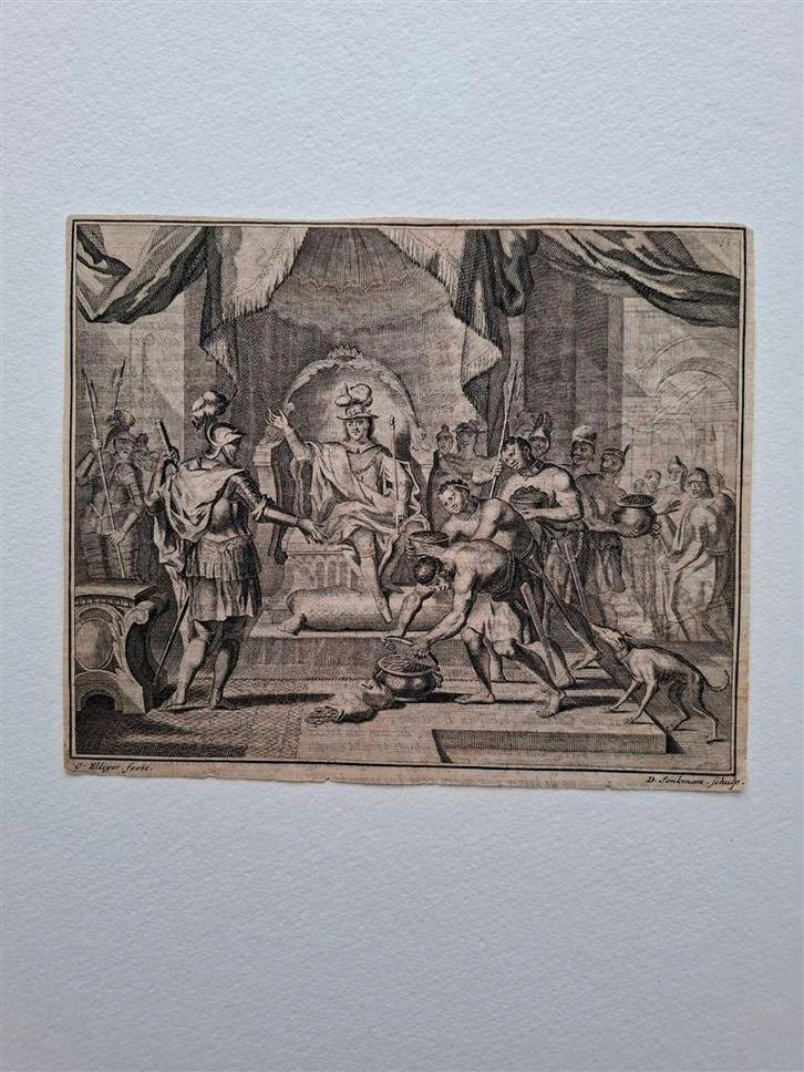 O. Elliger, oude gravure, Antiek en Kunst, Kunst | Etsen en Gravures, Ophalen of Verzenden