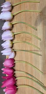Kunstbloemen, div. tulpjes 2 kleuren, Ophalen of Verzenden, Gebruikt