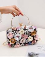 Elegante bloemen clutch, Sieraden, Tassen en Uiterlijk, Tassen | Schoudertassen, Ophalen of Verzenden, Nieuw, Overige kleuren