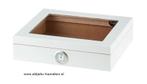 HUMIDOR WIT EDITION GROOT VENSTER MERKHUMIDOR ANGELO    h16, Verzenden, Nieuw, Tabaksdoos of Verpakking