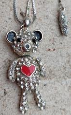 Zilverkleurige Beer Hanger - Bewegende Pootjes, Met hanger, Ophalen of Verzenden, Zo goed als nieuw, Zilver