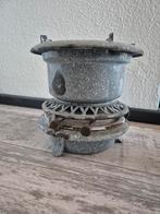 Vintage petroleumstel - Grijs / metaal, Ophalen of Verzenden, Gebruikt