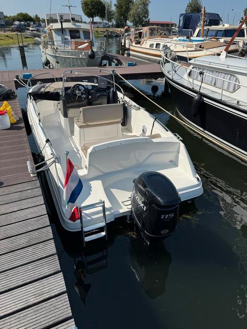 Prins open 570 in Topconditie, Watersport en Boten, Vis- en Consoleboten, Gebruikt, 70 pk of meer, Benzine, Buitenboordmotor, Polyester