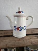 Boerenbont koffiekan met scheurtje, Ophalen of Verzenden, Aardewerk, Boerenbont, Overige typen