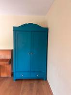 Antieke Biedermeier kast  – blauw geschilderd, Ophalen, Zo goed als nieuw