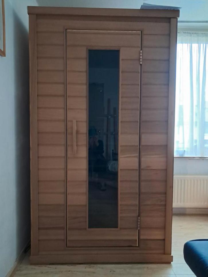 Infrarood Saunacabine met Radio & Kleurtherapie, Sport en Fitness, Sauna, Gebruikt, Complete sauna, Infrarood, Ophalen