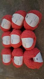 Rico Teddy Aran - 9 bollen koraalrood garen, Ophalen of Verzenden, Nieuw, Breien of Haken, Wol of Garen