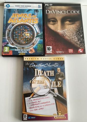 PC CDRoms DaVinci Code/Death on the Nile/Jewels of Atlantis