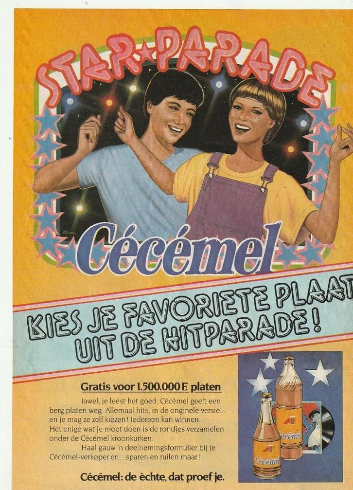 Retro reclame 1982 Nutricia Cécémel kies je favoriete plaat, Verzamelen, Retro, Overige typen, Verzenden