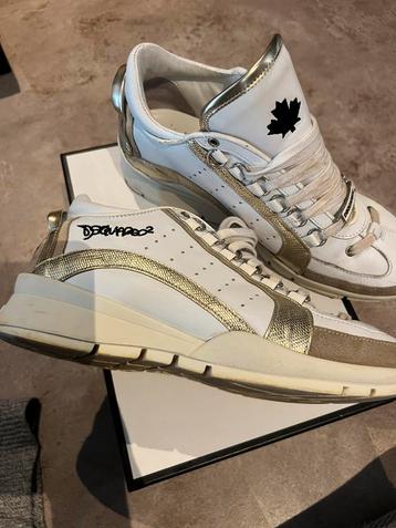 Dsquared2 sneakers maat 40 origineel zgan wit goud beschikbaar voor biedingen