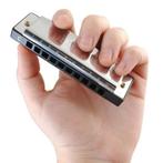 Mondharmonica metaal 10 gaten in C Major + opbergdoos, Muziek en Instrumenten, Blaasinstrumenten | Mondharmonica's, Nieuw, Met koffer of doosje