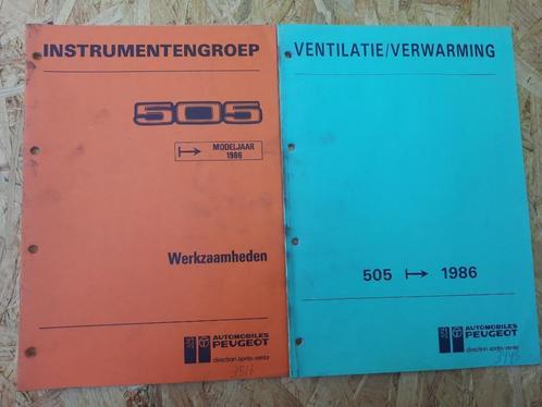 Werkplaatsboeken Peugeot 505  Instrumenten - Verwarming, Auto diversen, Handleidingen en Instructieboekjes, Ophalen of Verzenden