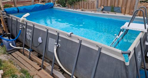 Intex ultra xtr opzetzwembad met zandfilterpomp en meer, Tuin en Terras, Zwembaden, Gebruikt, Opzetzwembad, 120 cm of meer, 400 cm of meer