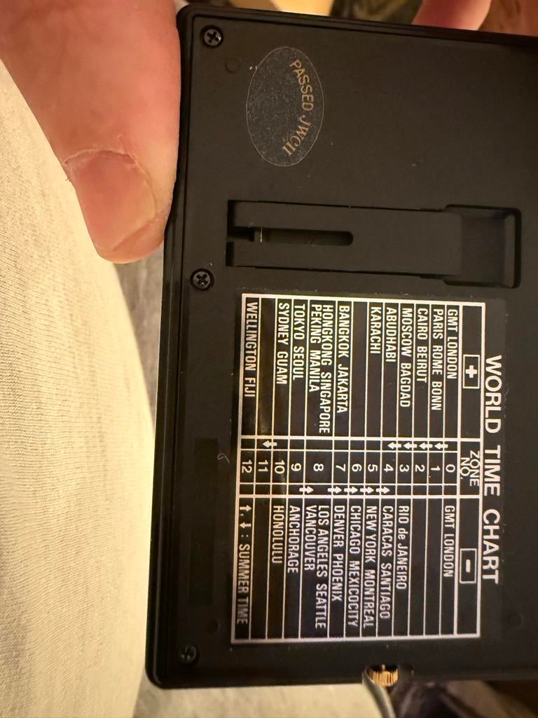 Citizen Analoog & Digitaal World Time Wekker - Zilver/Blauw, Ophalen of Verzenden, Gebruikt, Analoog, Wekker of Tafelklok