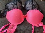 2 x bh maat 80b zwart en roze lingerie, Ophalen of Verzenden, Zwart, BH