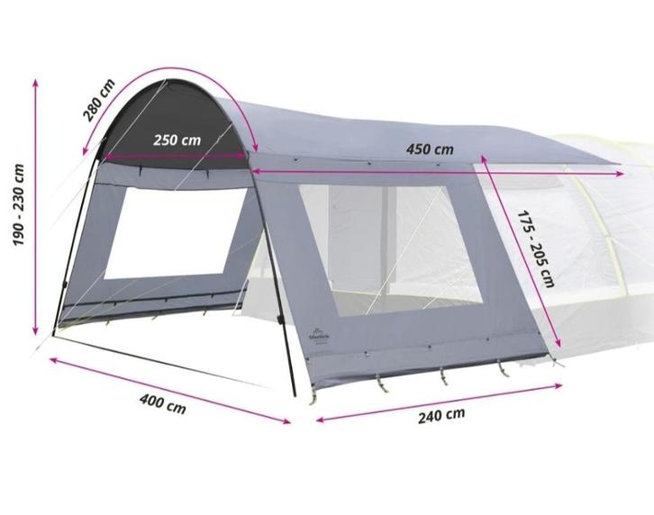 Tunneltent 6 persoons, Caravans en Kamperen, Tenten, tot en met 6, Zo goed als nieuw, Ophalen