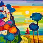 Mediterranean sunset, Antiek en Kunst, Kunst | Schilderijen | Modern, Ophalen