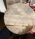 Haagse School geschilderd op bord, Ophalen of Verzenden