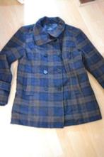 Warme Nette mantel jas 42/ 44 bruin blauw, Ophalen of Verzenden, Zo goed als nieuw, Maat 42/44 (L), Bruin