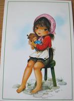 meisje op kruk met pop, Verzamelen, Verzenden, 1980 tot heden, Gelopen, Kinderen