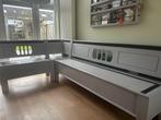 Hoekbank met bergruimte 2,5 x 1,5m, Ophalen, Gebruikt, 4 tot 6 stoelen