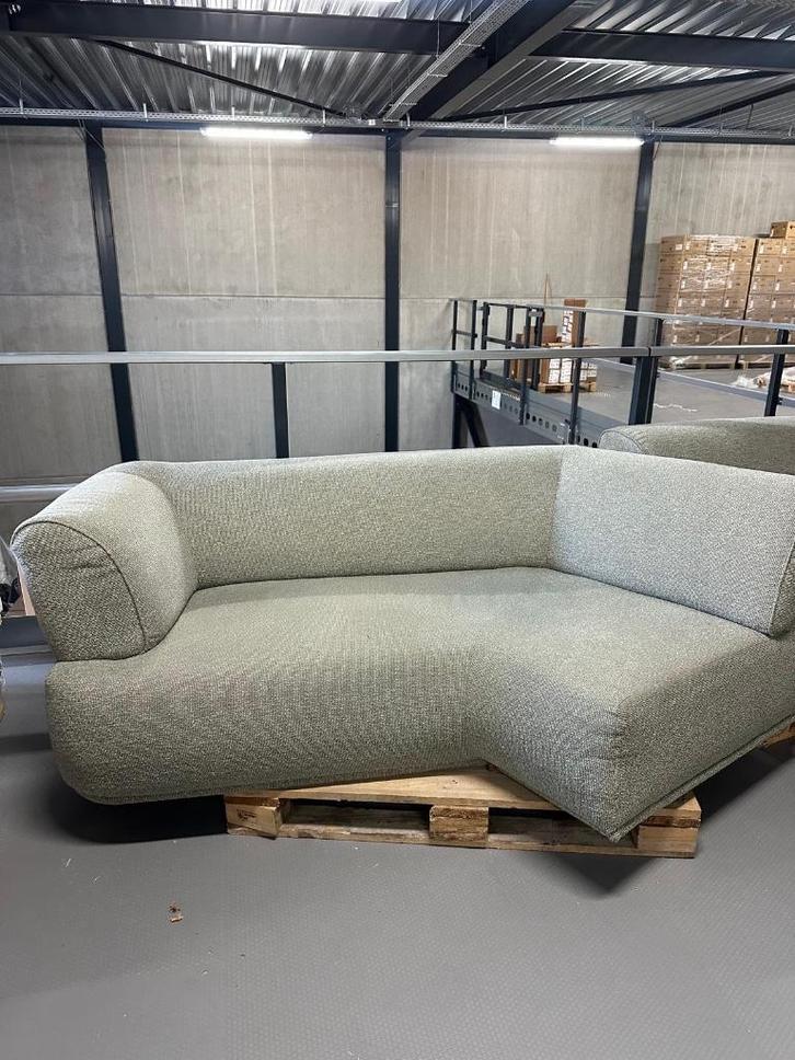 Dyyk - Lila - Groen/Grijs - hoekbank, Huis en Inrichting, Banken | Bankstellen, Zo goed als nieuw, Hoekbank, Vierpersoons of meer