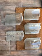 Vintage glazen dakpannen 5 stuks, Doe-het-zelf en Verbouw, Dakpannen en Dakbedekking, Ophalen, Overige materialen, Gebruikt, Overige kleuren
