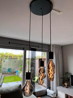 3-lamps hanglamp plafondlamp met XXL E40 industrieel lampen, Retro, Metaal, Zo goed als nieuw, Ophalen