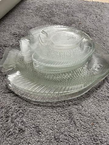 Glazen Servies - Visborden en IJscoupes beschikbaar voor biedingen