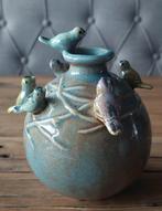 Vaas met vogels, Huis en Inrichting, Woonaccessoires | Vazen, Overige kleuren, Aardewerk of Porselein, Nieuw, Ophalen of Verzenden