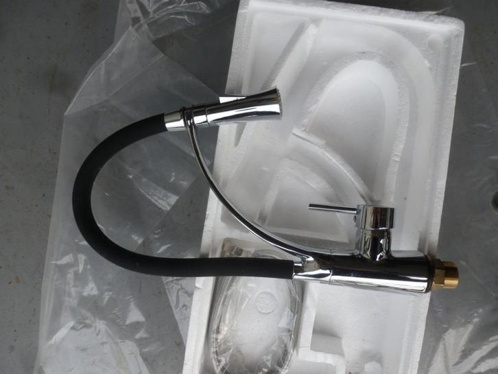 nieuwe keuken mengkraan, Doe-het-zelf en Verbouw, Sanitair, Nieuw, Kraan, Chroom, Ophalen