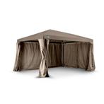 Tuinpaviljoen 3x4m taupe PVC dakdoek Grizzly-Europe, Nieuw, 2 meter of meer, Paviljoen, Minder dan 5 meter