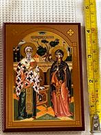 Byzantijns Orthodoxe icoon, heilige Cyprianus, Antiek en Kunst, Ophalen of Verzenden