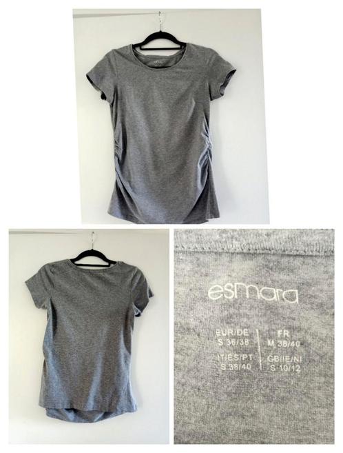zwangerschaps t-shirt korte mouw grijs Esmara, Kleding | Dames, Positiekleding, Gedragen, Shirt of Top, Maat 42/44 (L), Grijs