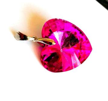 Vintage prachtige Swarovski kristal hart ketting hanger beschikbaar voor biedingen