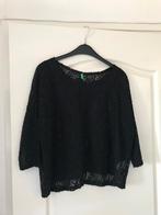 Gehaakte top shirt Benetton, Kleding | Dames, Tops, Ophalen, Benetton, Zwart, Zo goed als nieuw