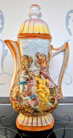 Vintage Capodimonte kan met deksel, Ophalen of Verzenden