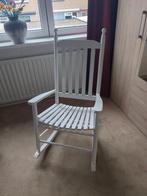Witte Houten Schommelstoel, Huis en Inrichting, Stoelen, Ophalen, Gebruikt, Wit, Eén