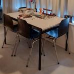 Flötotto pagholz Vintage stoelen stapelbaar x4, Ophalen, Gebruikt, Vier