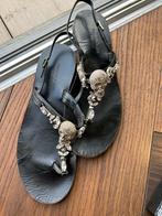 Philipp Plein sandalen zwart met skull head mt 40, Sandalen of Muiltjes, Philipp Plein, Ophalen of Verzenden, Zo goed als nieuw