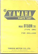 Yamaha DT50 M Holland model onderdelenboek (2865z), Ophalen of Verzenden, Zo goed als nieuw