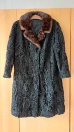 Prachtige vintage astrakan bontjas, mt 42, Kleding | Dames, Jassen | Winter, Zwart, Maat 42/44 (L), Ophalen of Verzenden, Zo goed als nieuw