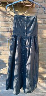 Zwart jurkje, linnen blend, Zwart, Ophalen of Verzenden, Zo goed als nieuw, Maat 36 (S)