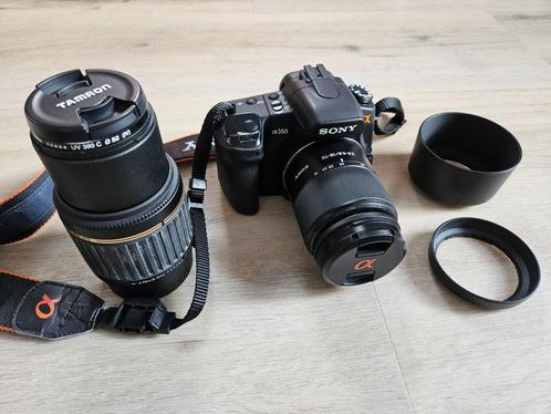 Sony α350 DSLR met Twee Lenzen en tas, Audio, Tv en Foto, Fotocamera's Digitaal, Gebruikt, Spiegelreflex, Sony, Geen optische zoom